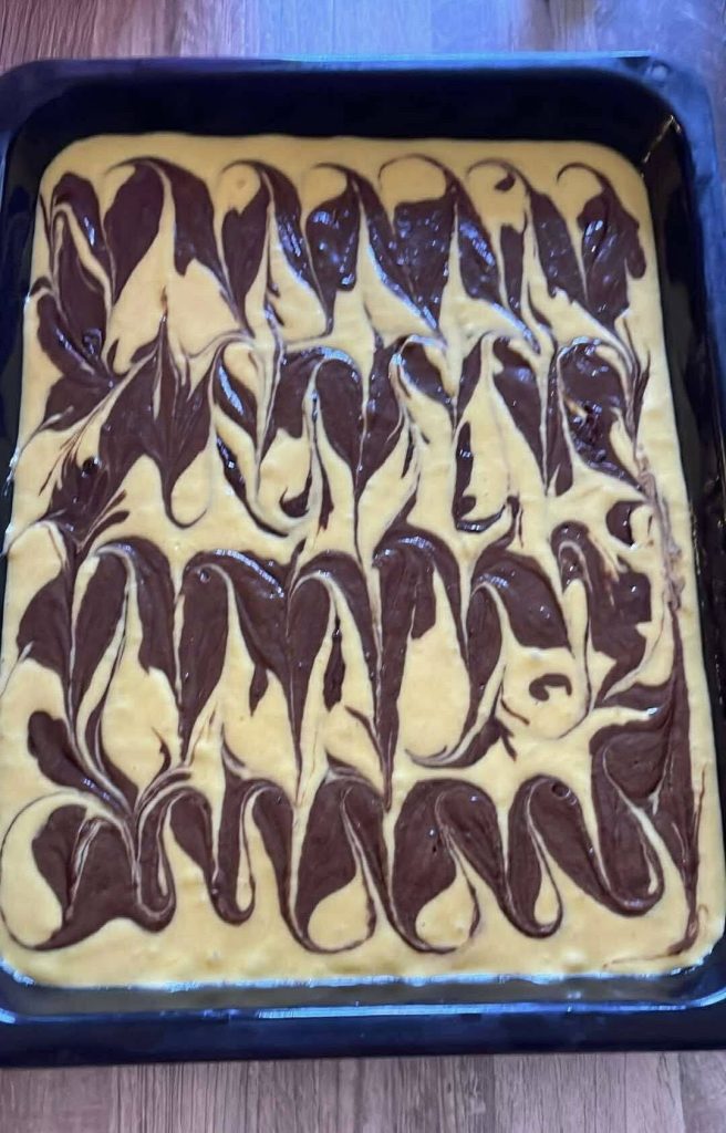 Dvoubarevný koláč se Salkem - vláčný, jemný a hotový raz dva!