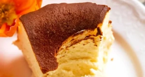 Nejjemnější baskický cheesecake: Krémový zvenku, karamelový na povrchu Nejjemnější baskický cheesecake: Krémový zvenku, karamelový na povrchu