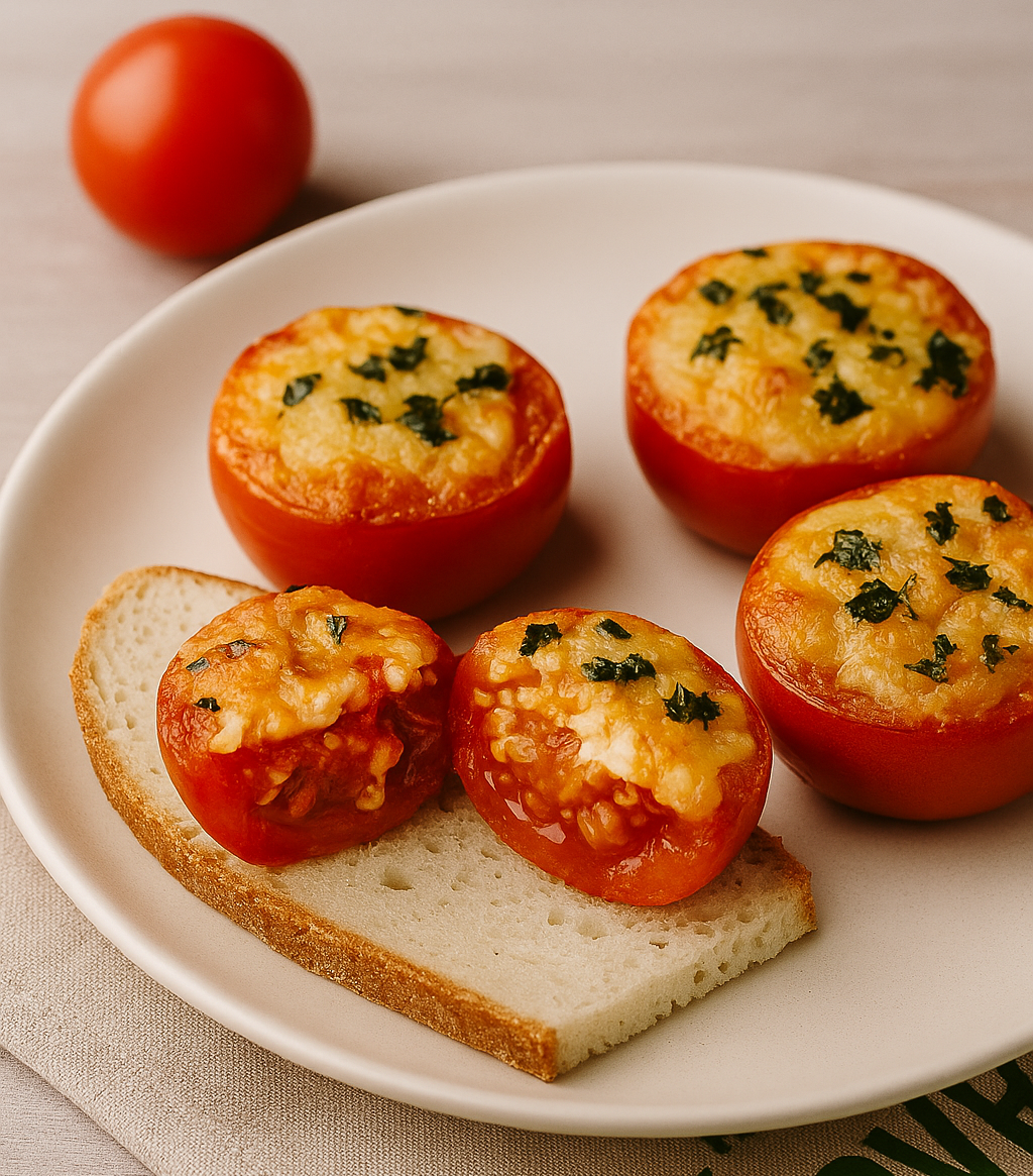 Pečená rajčata s mozzarellou a bazalkou – jednoduchá lahůdka během chvilky