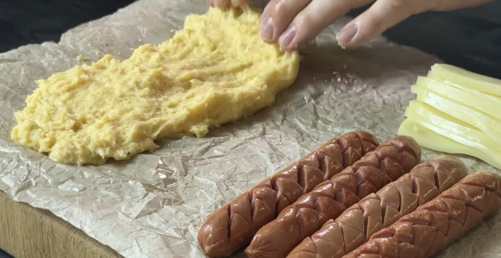 Křupavé bramborové kapsy plněné šťavnatou klobáskou a krémovou mozzarellou