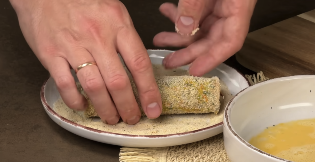 Lehké cuketové roládky plněné špenátem a sýrem z horkovzdušné fritézy