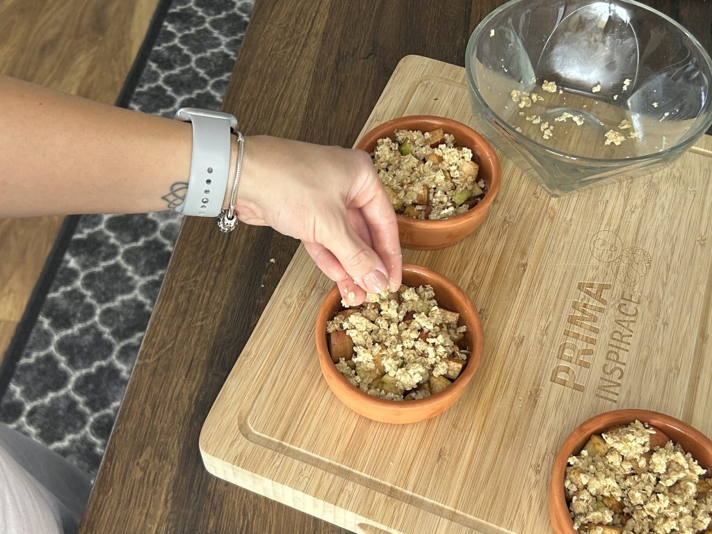 Jablečný crumble s ovesnou drobenkou