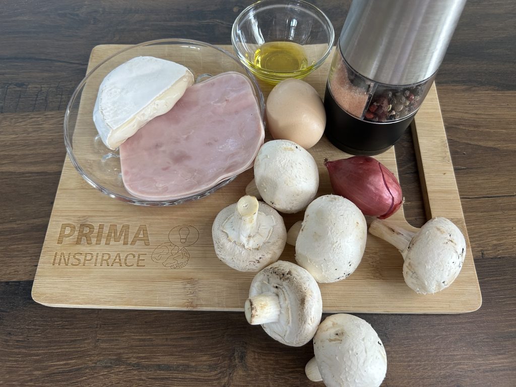 Plněné žampiony se šunkou a sýrem