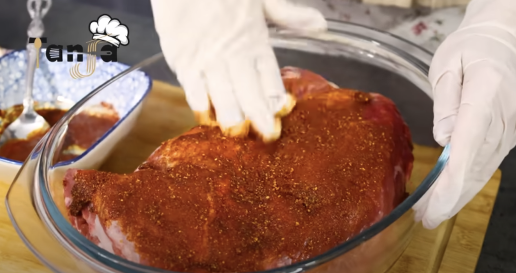 Pomalu dušená vepřová krkovice – postup