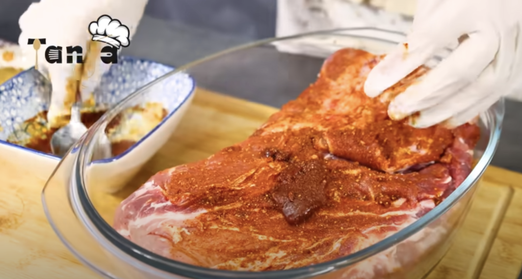 Pomalu dušená vepřová krkovice – postup