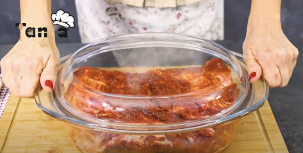 Pomalu dušená vepřová krkovice – postup