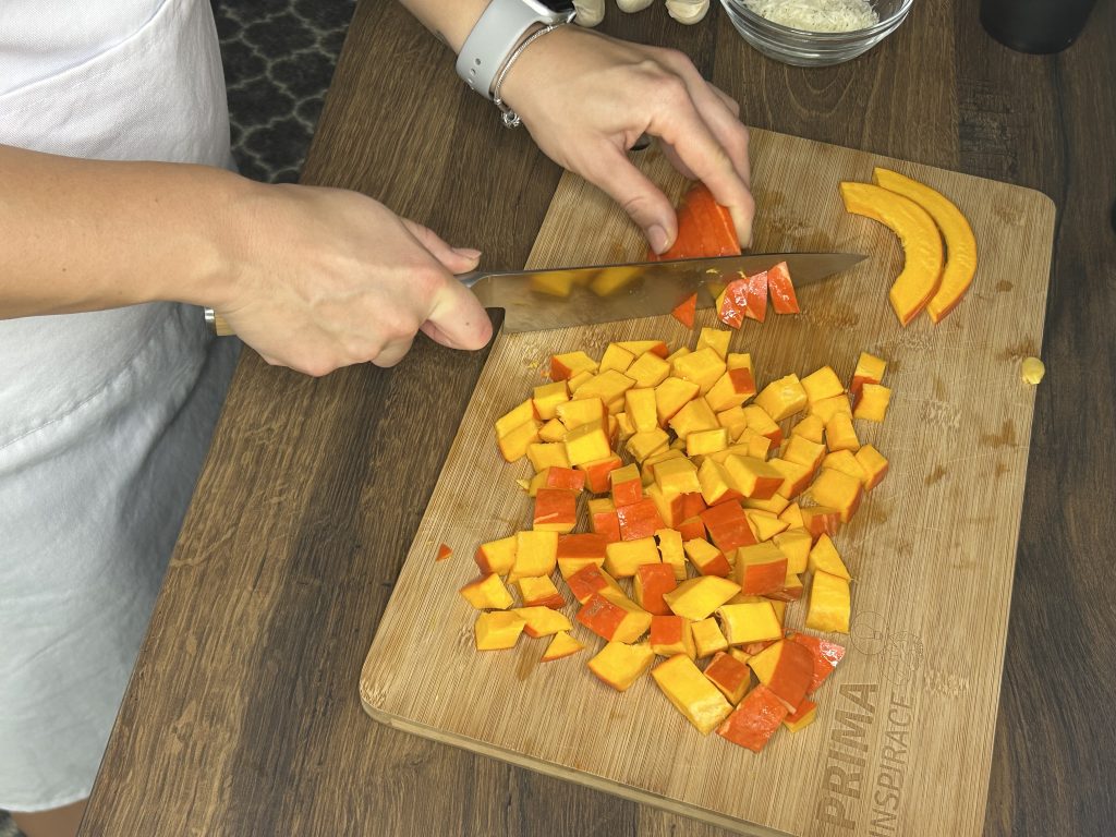 Těstoviny s pečenou dýní Hokkaido