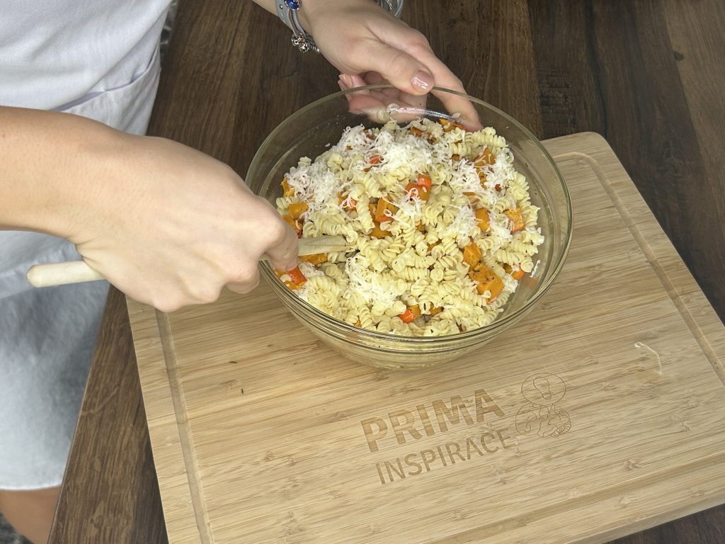 Těstoviny s pečenou dýní Hokkaido