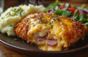 Kuřecí Cordon Bleu s bramborovým pyré – rychlý oběd nebo večeře