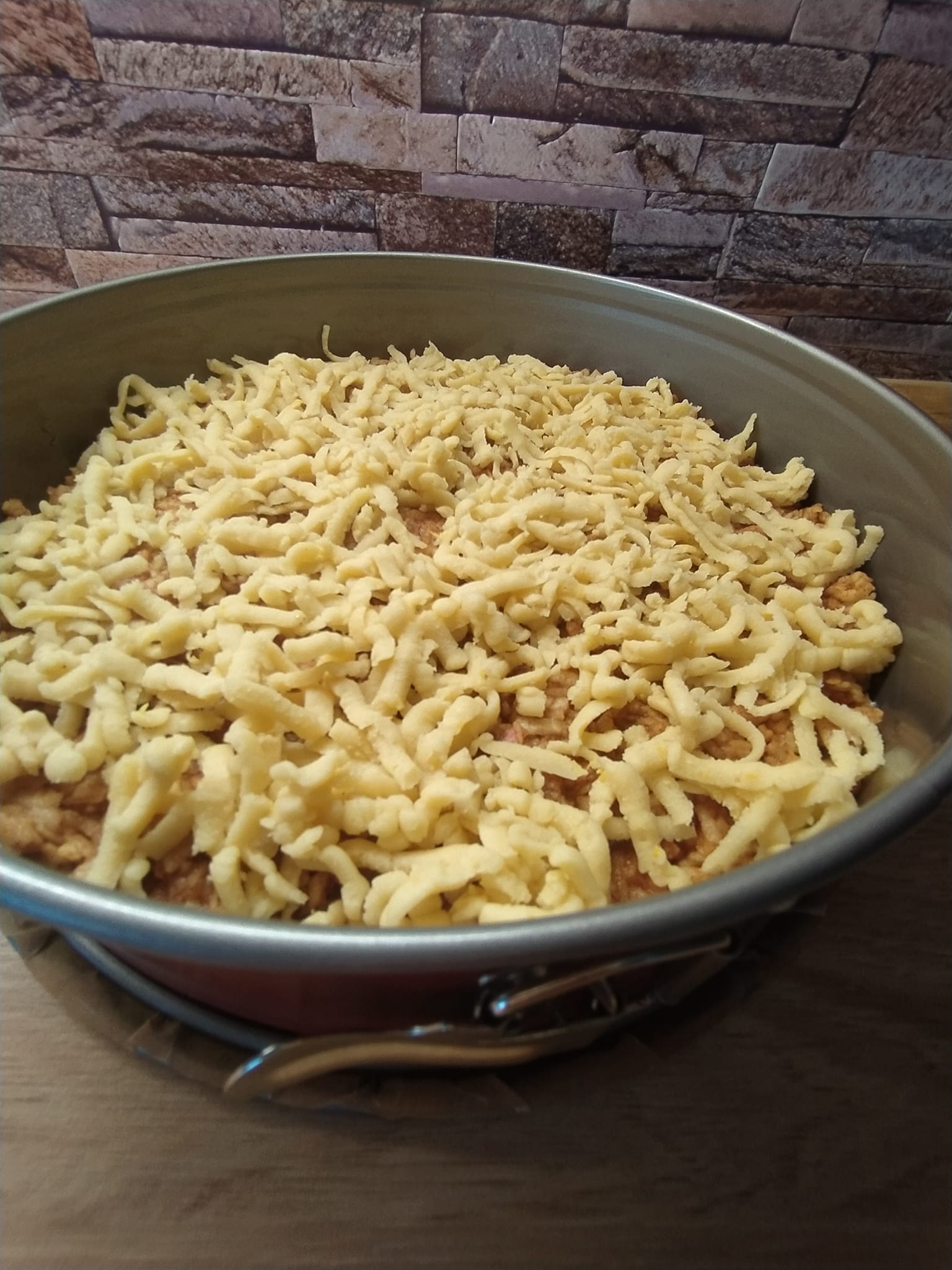 jablečný koláč s tvarohem