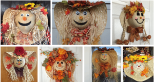 Úžasná podzimní dekorace na vchodové dveře: Využijte slaměné klobouky!