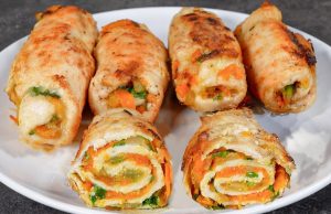 Fantastické smažené kuřecí závitky plné zeleninky – Vyzkoušejte tuto dobrotu! Kuřecí závitky plné zeleniny – lehký a chutný recept pro celou rodinu