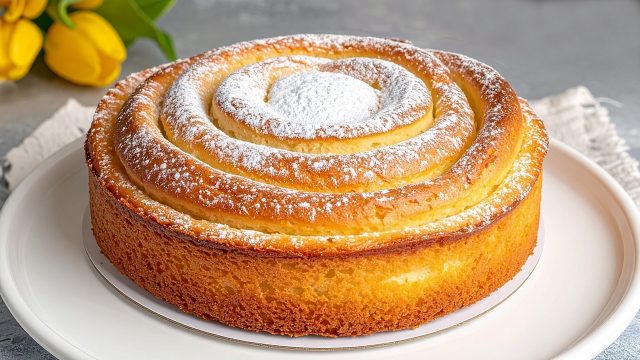 Švýcarský jablečný koláč se spirálou vanilkového krému – ideální k podzimnímu odpoledni Švýcarský jablečný koláč se spirálou vanilkového krému – ideální k podzimnímu odpoledni