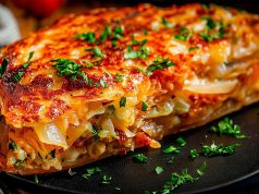 Zapečené bílé zelí s klobásou, smetanou a sýrem – snadný a chutný recept do trouby