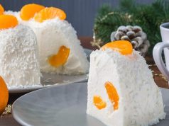 Nepečený smetanový dort s tvarohem a mandarinkami