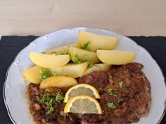 Krkovice na zvěřinovém koření se žampiony a bramborami