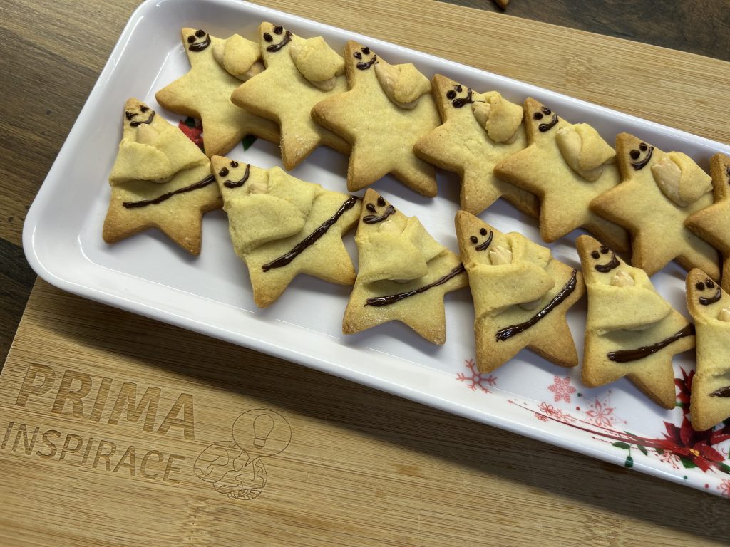Mandlové hvězdičkové a stromečkové sušenky