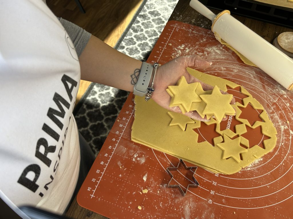 Mandlové hvězdičkové a stromečkové sušenky