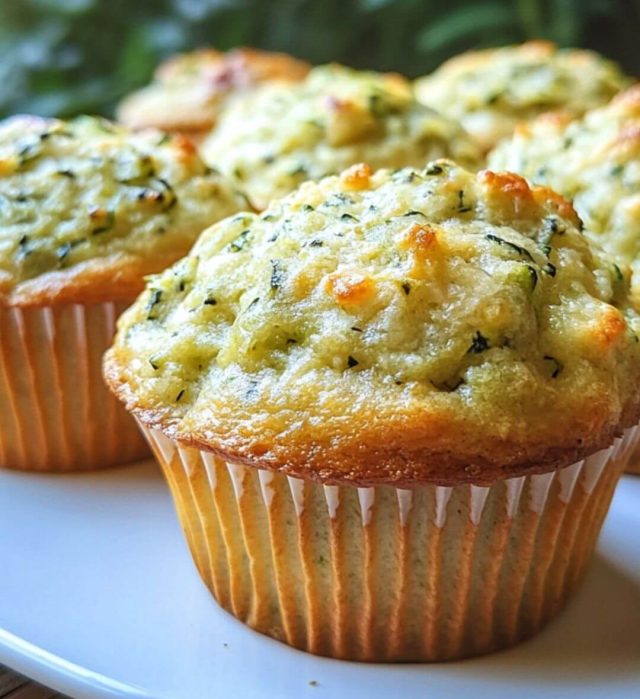 Slané cuketové muffiny se sýrem a bylinkami