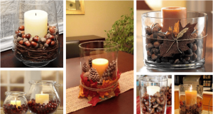 Proměňte obyčejnou skleněnou vázu v krásnou a originální podzimní dekoraci!