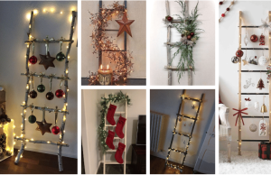 Proměňte obyčejný žebřík na krásnou vánoční dekoraci – Inspirace a nápady pro vás!