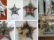 Využijte světýlka a jehličí k výrobě této krásné vánoční hvězdy!