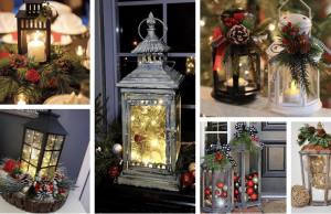 Inspirace a nápady, jak proměnit obyčejnou lucernu na krásnou vánoční dekoraci!