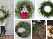 20+ přírodních věnců z jehličí a větviček – Pusťte se do zimního tvoření!