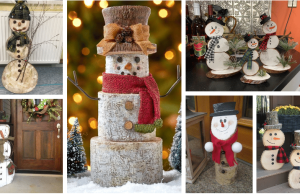 Sněhulák, který vám rozhodně neroztaje: Vyrobte si ho z obyčejného palivového dřeva!