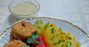 Recept na smaženou cuketu s bramborami s petrželkou a domácí tatarkou Smažená cuketa s bramborami s petrželkou a domácí tatarkou