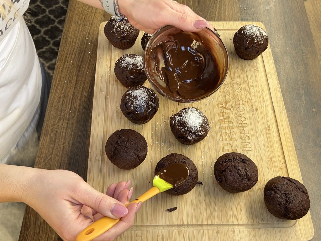 Banánovo-kokosové muffiny s čokoládou