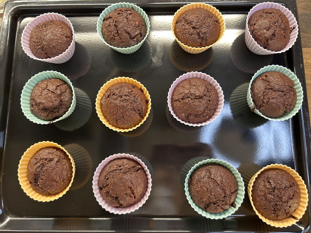 Banánovo-kokosové muffiny s čokoládou