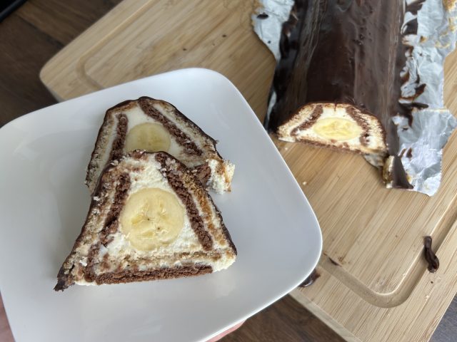 Nepečená tvarohovo-banánová střecha Nepečená tvarohovo-banánová střecha