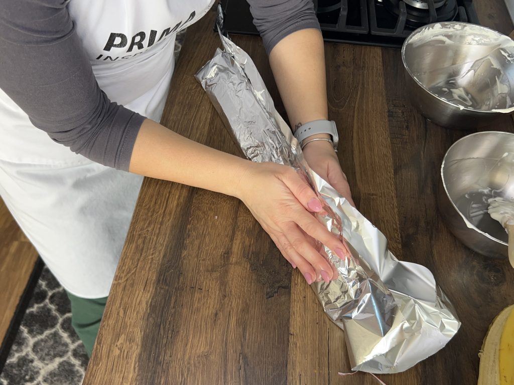 Nepečená tvarohovo-banánová střecha