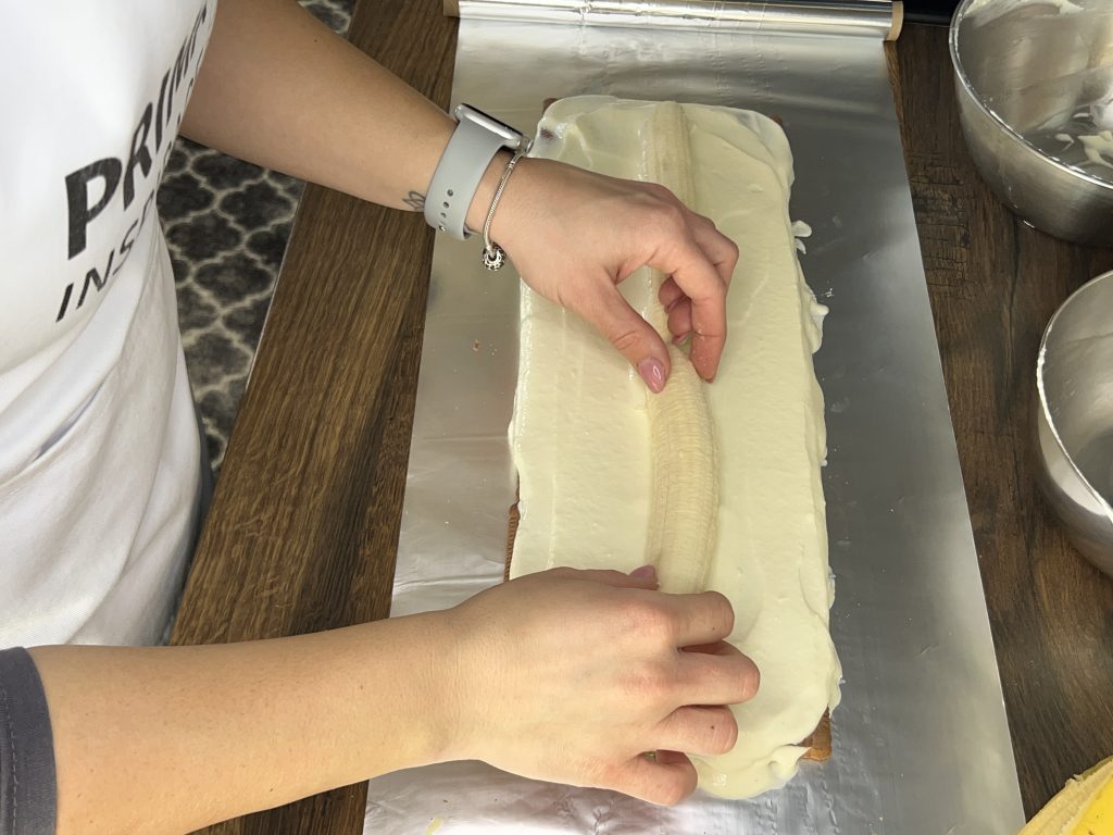 Nepečená tvarohovo-banánová střecha