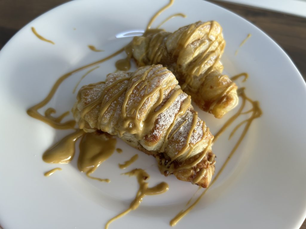 Pistáciové croissanty z listového těsta