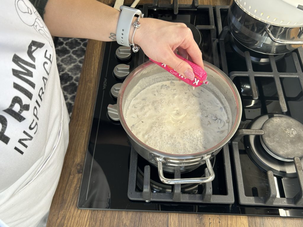 Těstoviny se žampionovou omáčkou