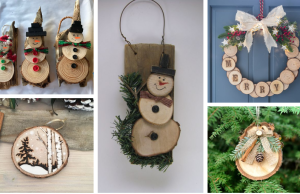 Využijte tenké odřezky z kmene stromu: Dokonalá vánoční dekorace ze dřeva!