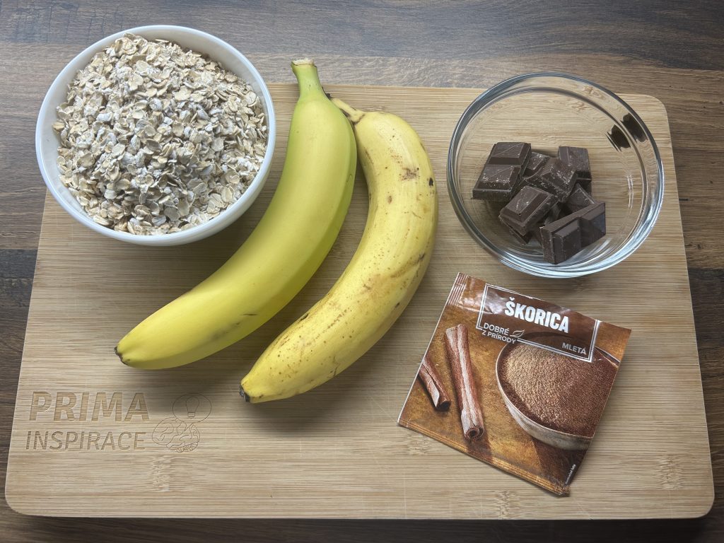 Zdravé banánové sušenky z ovesných vloček