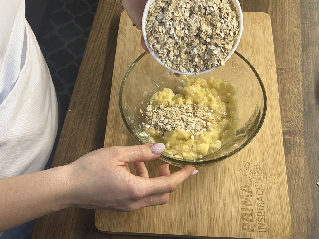 Zdravé banánové sušenky z ovesných vloček