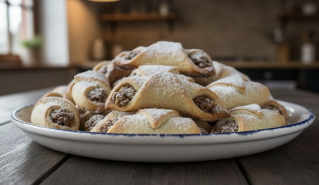 Ořechové rohlíčky bez kynutí – rychlé, křehké a ideální ke kávě