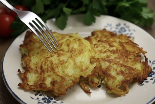 Bramborové placičky plněné kuřecím masem – rychlý a sytý oběd