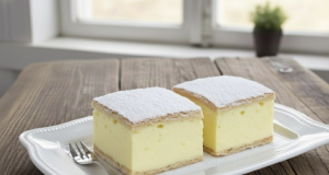 Krémové kostky s vanilkovým krémem – nadýchaný dezert podle hrnkového receptu