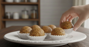 Sezamové kuličky BEZ vajec a BEZ mouky – Recept na zdravé mlsání! Sezamové kuličky s medem – cukroví bez vajec a bez mouky ze 2 surovin