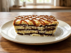 Karamelový zákusek s banány a sušenkami – nepečený dezert ke kávě