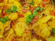Italské paprikovo-kuřecí gratinované brambory: Recept na krémové a šťavnaté brambory s kuřecím masem a paprikou