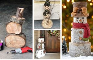 Vyrobte si ho z obyčejného dřeva sněhuláka, který vám neroztaje!