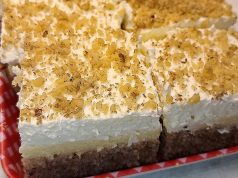 Ořechové řezy – vláčný dezert s jemným krémem a šlehačkou