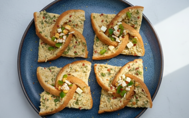 Toasty se smetanovým sýrem a bylinkami – rychlá svačinka z toastového chleba