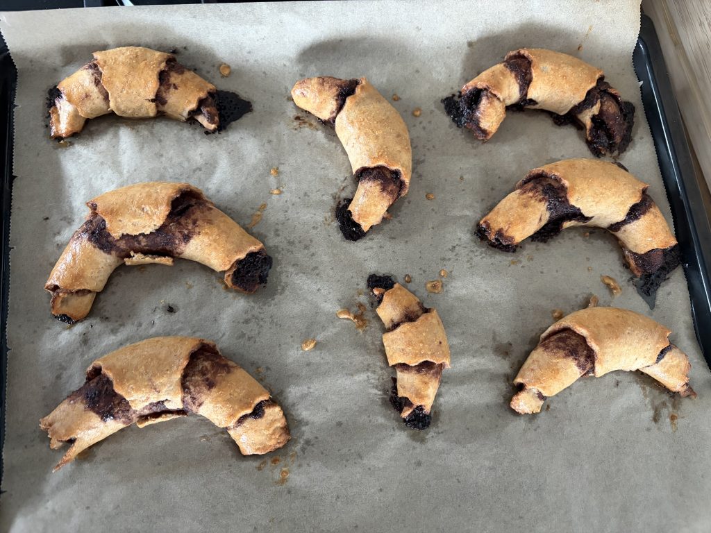 Vynikající čokoládové croissanty z cottage sýra